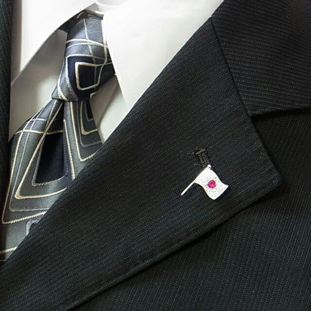 楽天市場】シルバー925製 ピンバッジ ラペルピン 日の丸 日本国旗