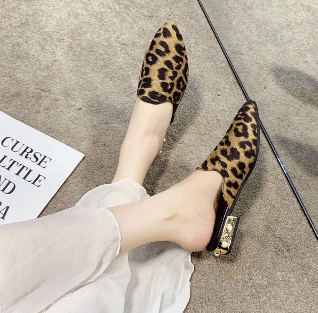 楽天市場】ポインテッドトゥ ヒョウ柄 レオパード レディース ミュール
