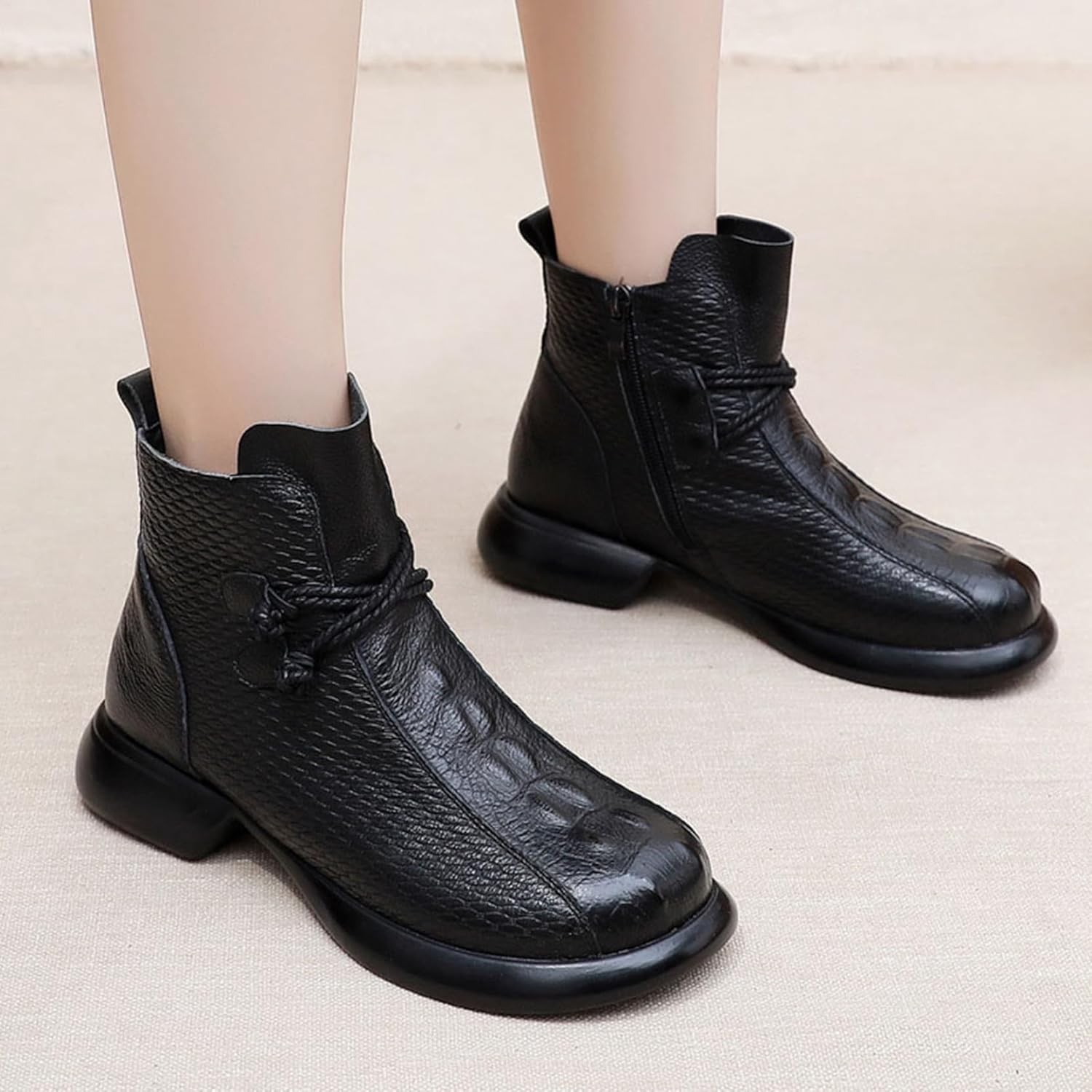 楽天市場】高齢者 靴 スノーブーツ レディース 冬 防寒 快適 牛革