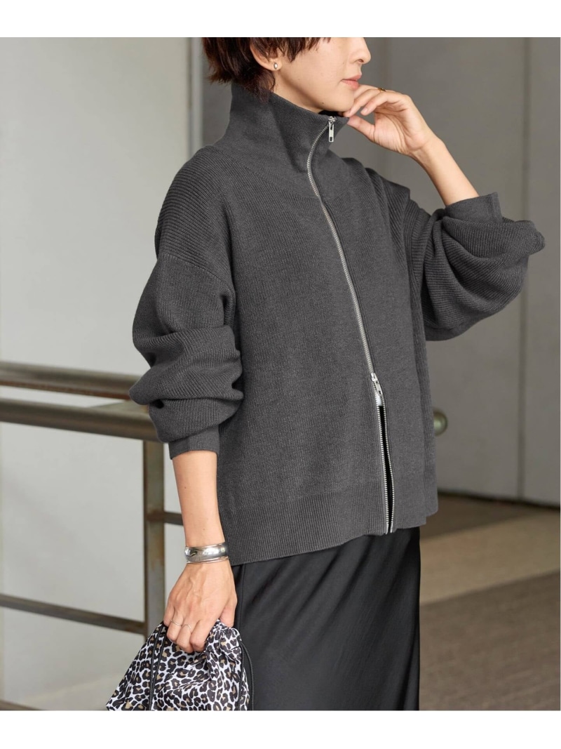 楽天市場】《WEB限定追加2》ダブルジップニットカーディガン JOURNAL