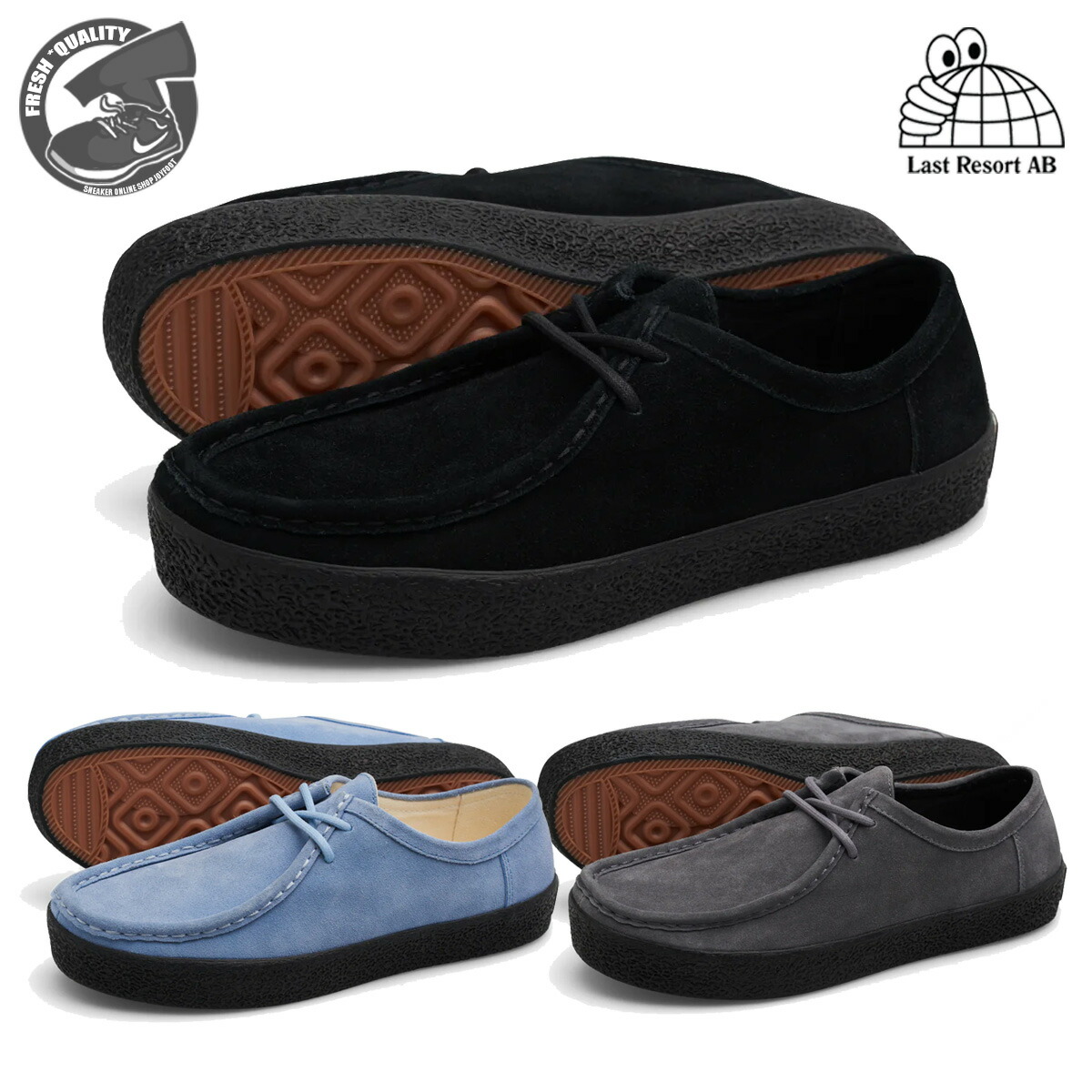 楽天市場】LAST RESORT AB VM006-MOC SUEDE VM006 ブラック,スティール