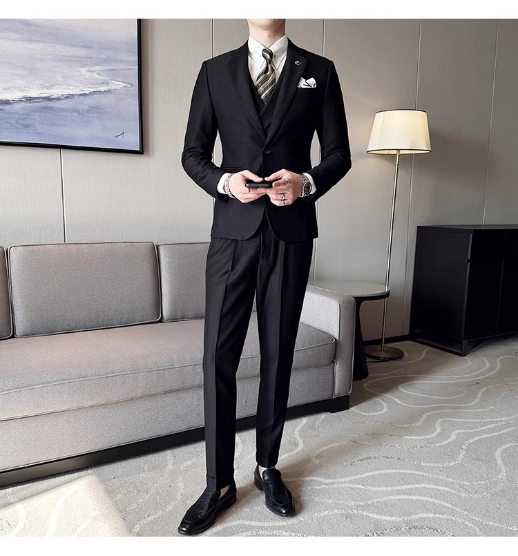 楽天市場】タキシード スーツ3点セット おしゃれ スリーピース メンズ