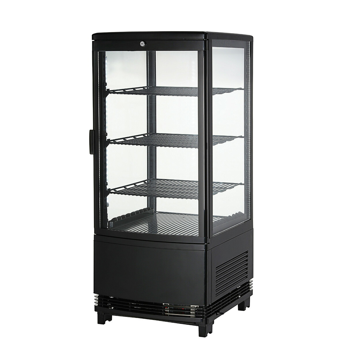 楽天市場】【1月目玉商品！】 80L 黒 4面ガラス 冷蔵ショーケース