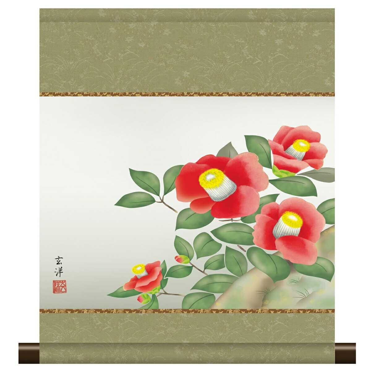 楽天市場】椿（掛軸｜アート・美術品・骨董品・民芸品）：ホビーの通販