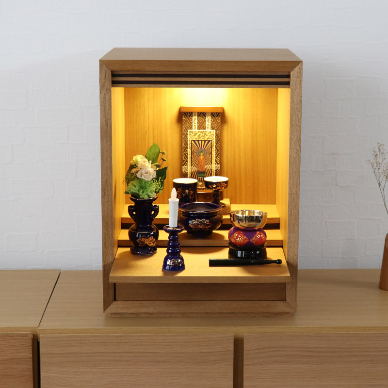 楽天市場】仏具 セット 瑠璃色 金蓮 陶器 5点+おりんセット 香炉灰