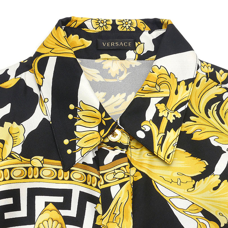 楽天市場】【中古】ヴェルサーチェ VERSACE シルクシャツ バロック柄