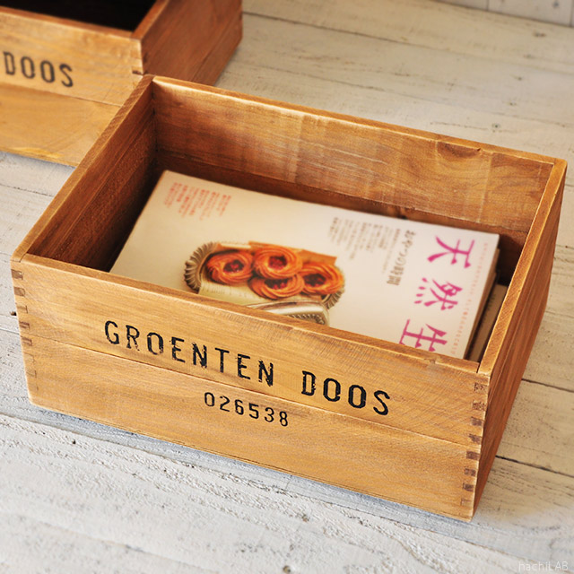 楽天市場】収納木箱 アンティーク風 ウッドボックス（2個セット）ふた