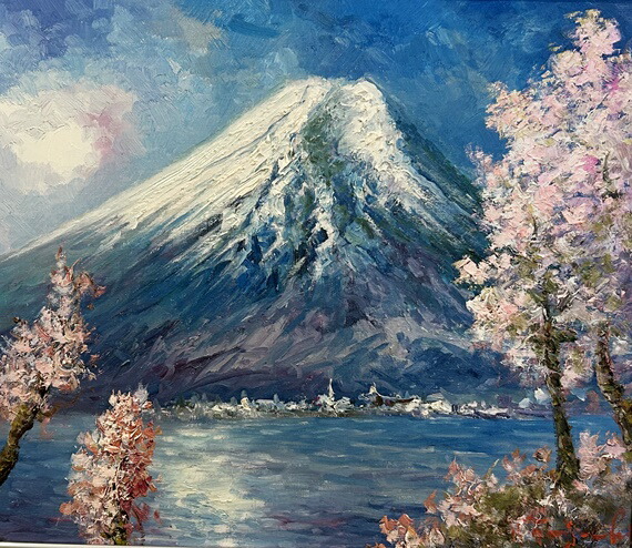 ☆特選作品 絵画・洋画・真作 富士(冬) 作品 ☆特選作品 絵画・洋画