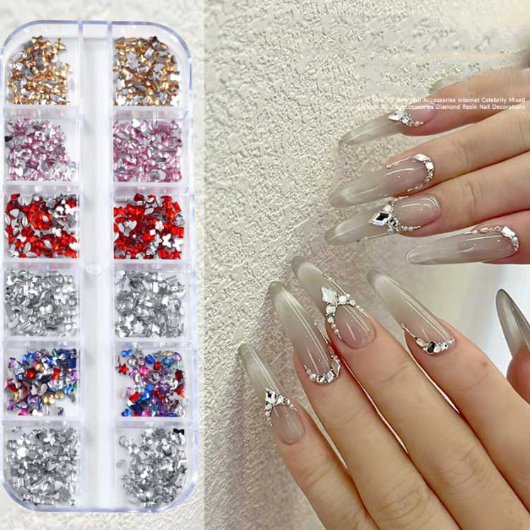 楽天市場】2ボックス入り ネイルを飾てネイルデコレーション ネイル