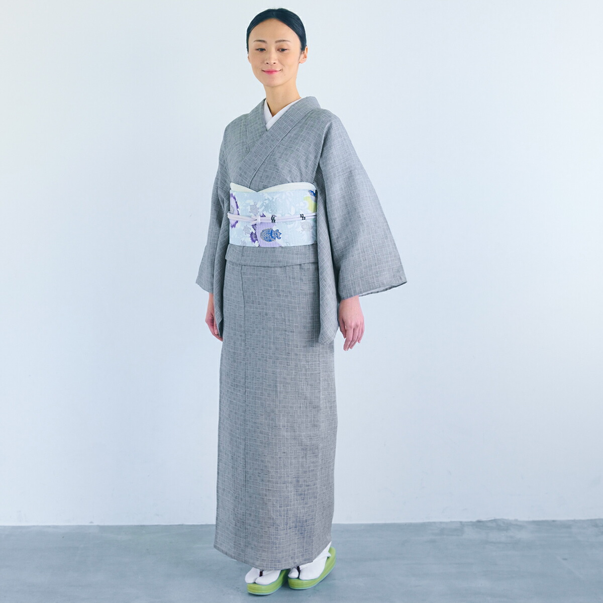 楽天市場】【CHIKUMO-千雲-】洗える夏きもの 麻楊柳/寄木格子 近江