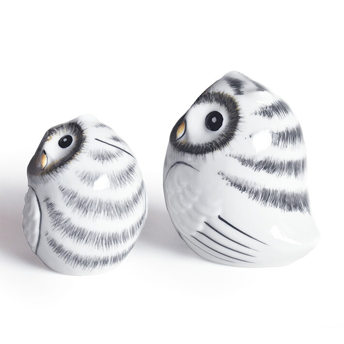 楽天市場】九谷焼 夫婦 ふくろう（不苦労） 白（フクロウ 置物