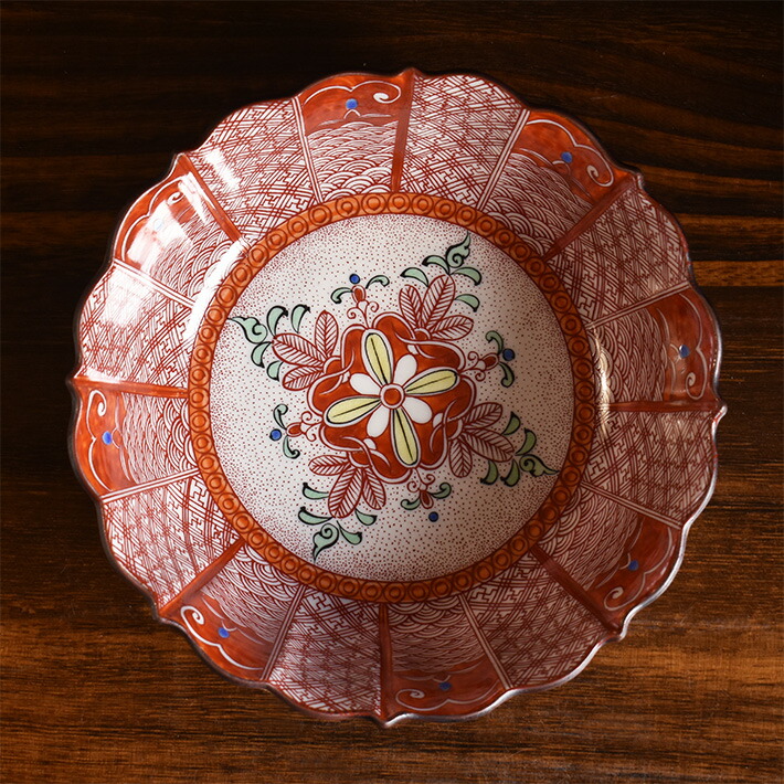 楽天市場】九谷焼 煮物鉢 飯田屋 赤絵（径 約18cm）（ 和食器 中鉢