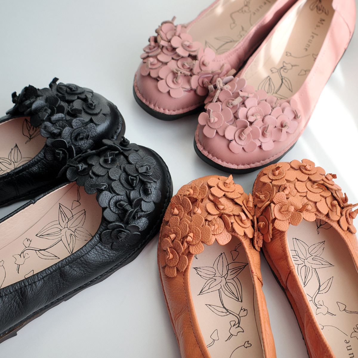 楽天市場】パンプス 歩きやすい 疲れない 本革 フラワー モチーフ 靴 2