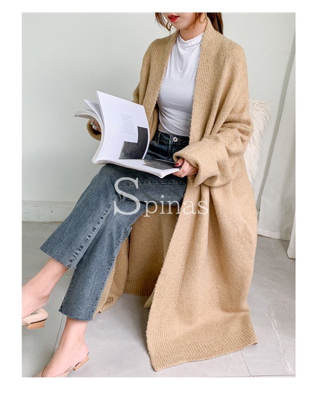 楽天市場】暖かく皴になりにくい アルパカ混紡 コーディガン ロング