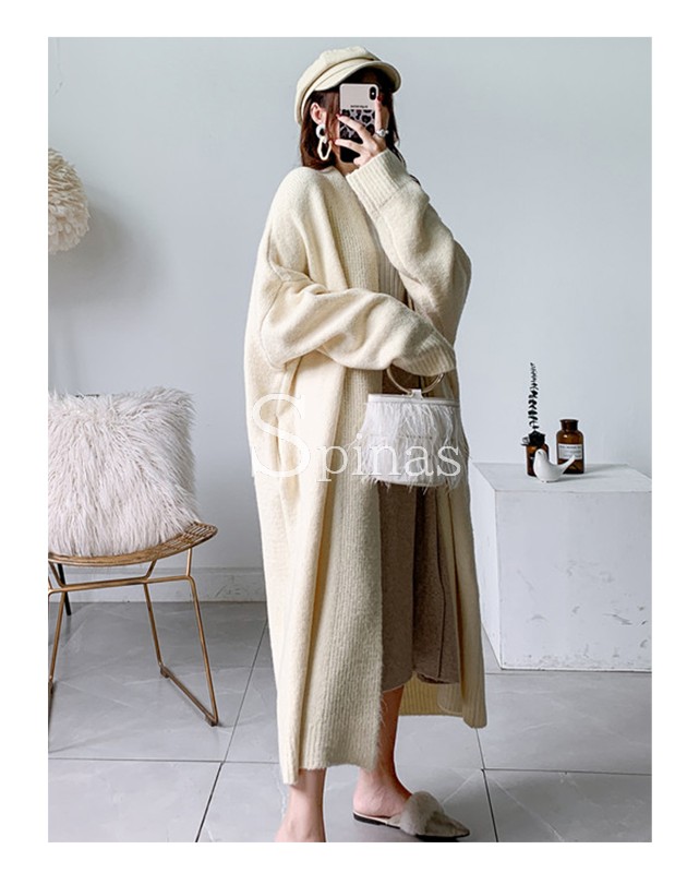 楽天市場】暖かく皴になりにくい アルパカ混紡 コーディガン ロング