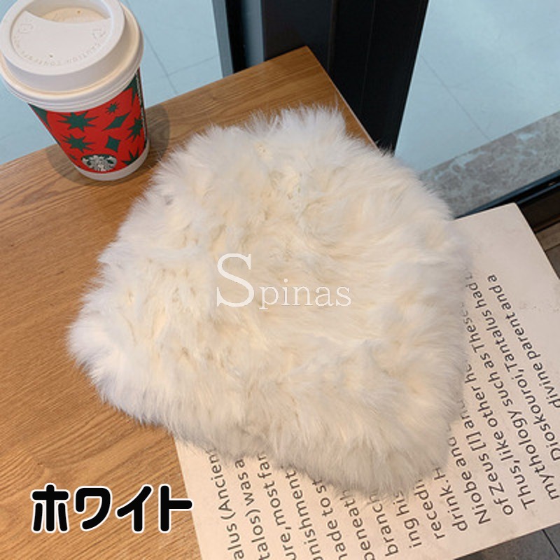 楽天市場】ふわふわのラビットファーが華やか！ ファーハット 毛皮帽子