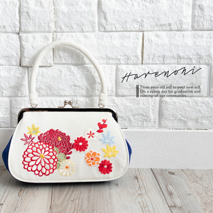 楽天市場】( 桂由美 刺繍がまぐちバッグ ) ハンドバッグ がま口 和装