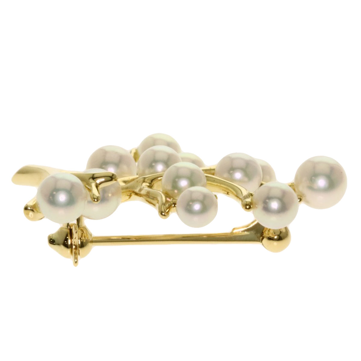 楽天市場】ミキモト アコヤパール 幸福の木 真珠 ブローチ K18イエロー