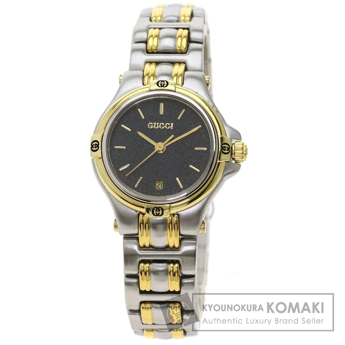 楽天市場】グッチ 9040L ラウンドフェイス 腕時計 ステンレススチール