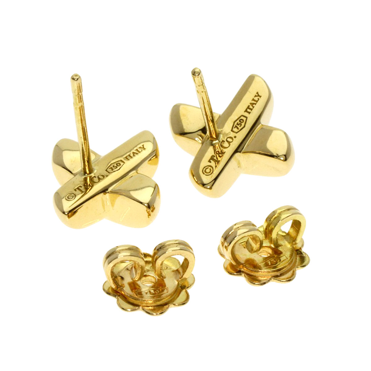 楽天市場】ティファニー クロスステッチ ピアス ピアス K18イエロー