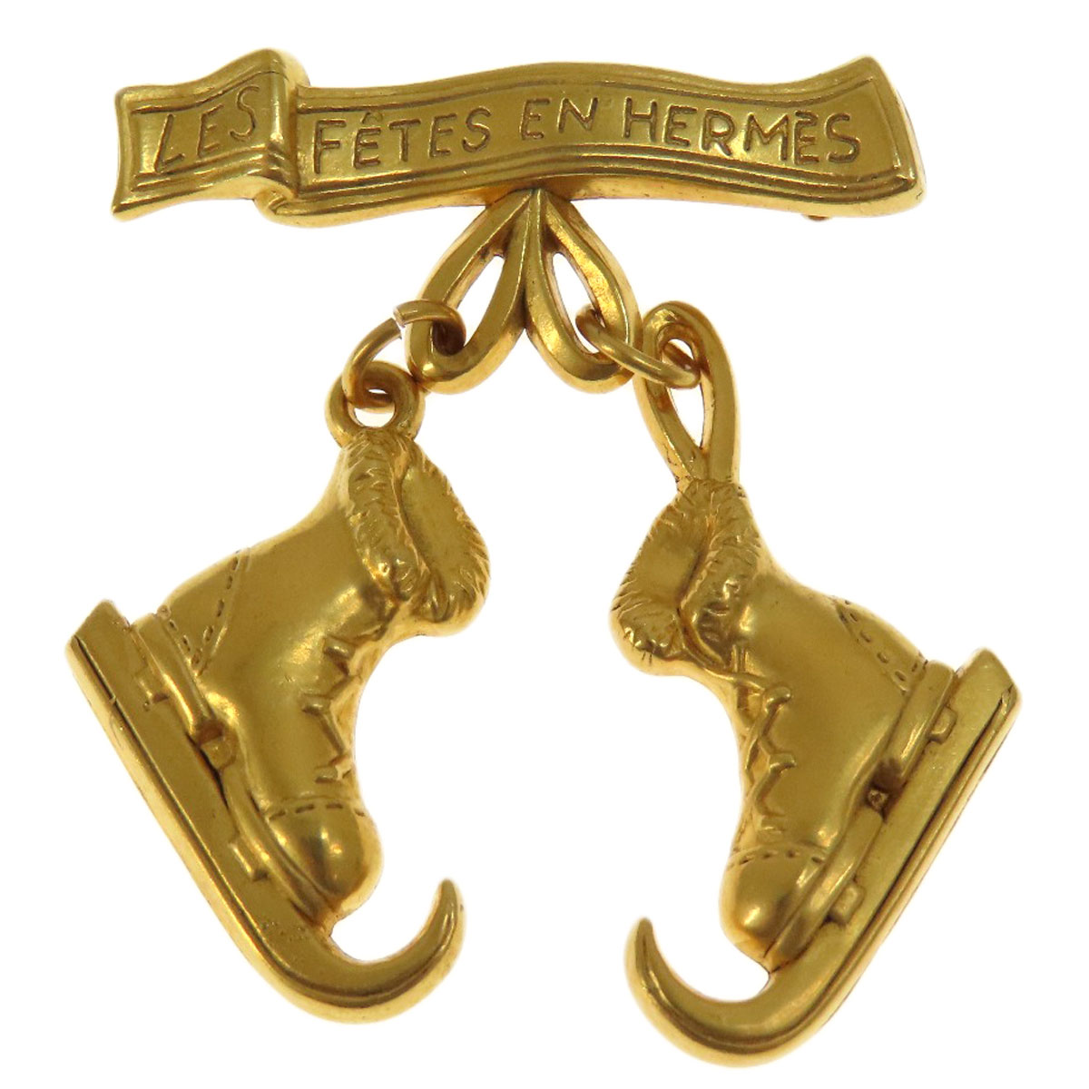 楽天市場】エルメス スケートシューズモチーフ ブローチ 金属製