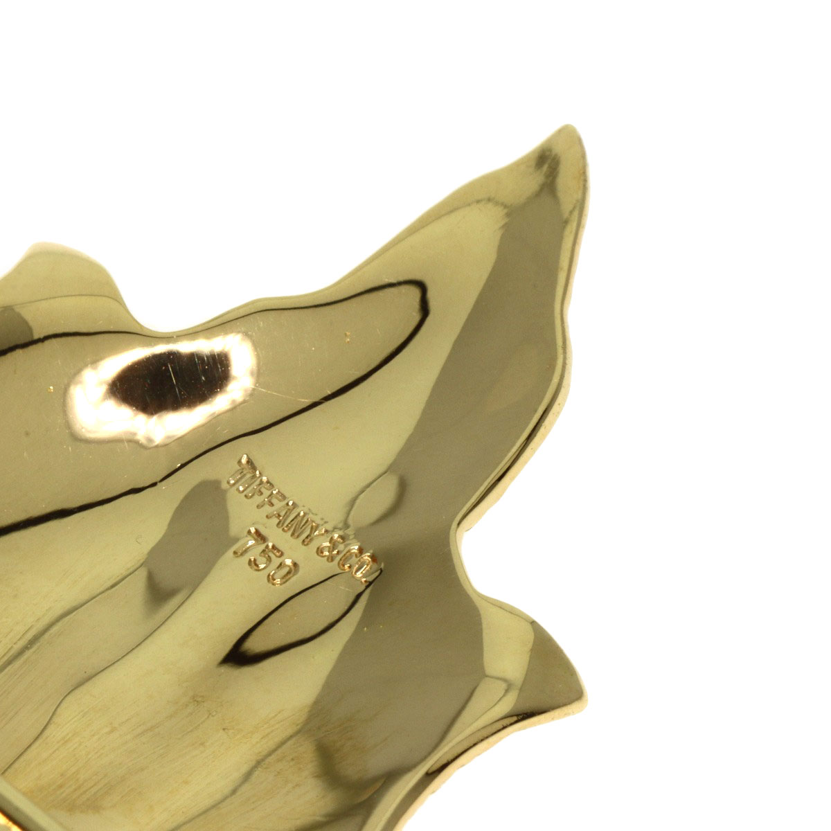 楽天市場】ティファニー メイプルリーフ ブローチ K18イエローゴールド