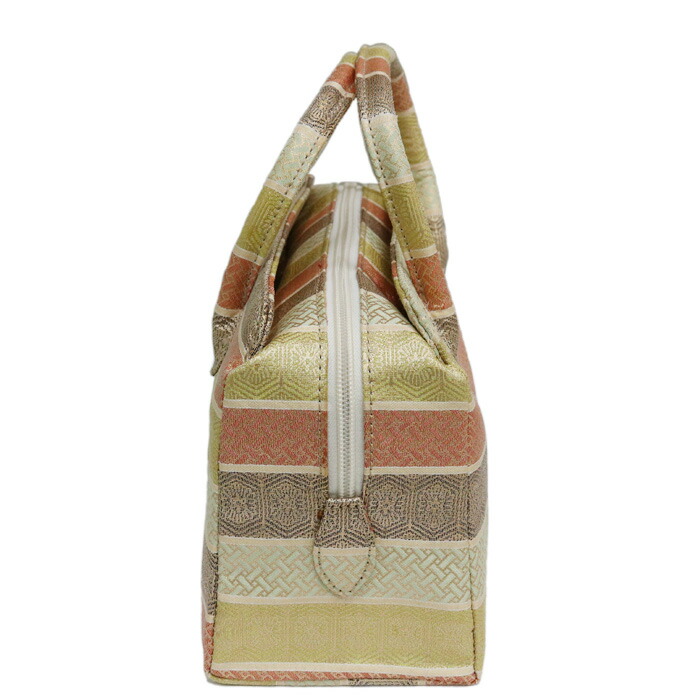 楽天市場】【訳あり】利休バッグ (08012) 金襴 縞 文様 和装バッグ