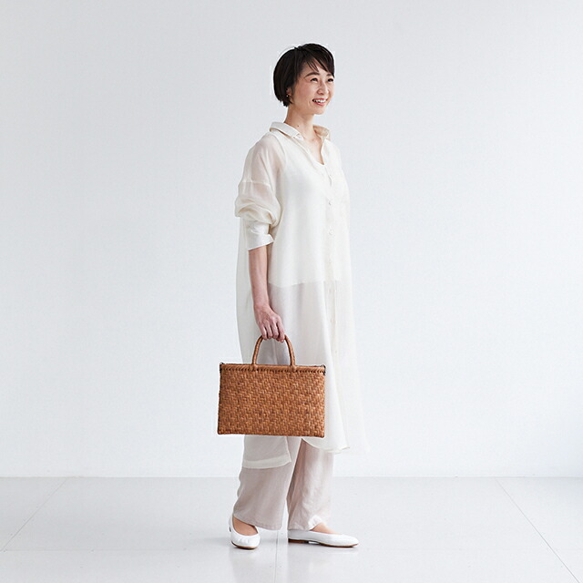 楽天市場】やまぶどう籠(二番皮/網代編み/スリム/中サイズ/柿渋染内布