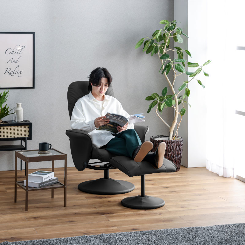 楽天市場】【公式】リクライニングチェア 一人用 オットマン