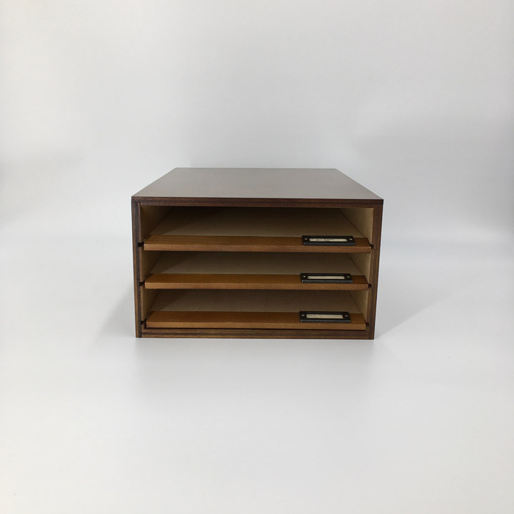 楽天市場】【A4 書類ケース 3段トレー 1344】木製 アンティーク 書類