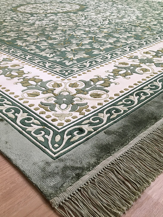 楽天市場】【中国段通 シルク 約6畳用 繋】絨毯(じゅうたん