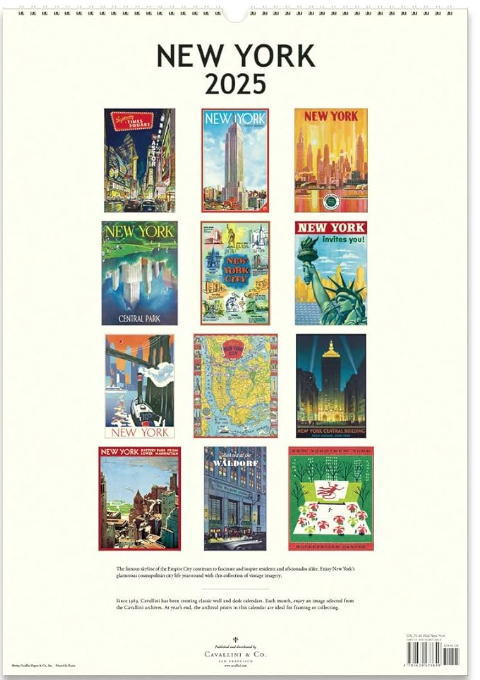 楽天市場】Cavallini&Co 壁掛カレンダー2026/25/24年ニューヨーク