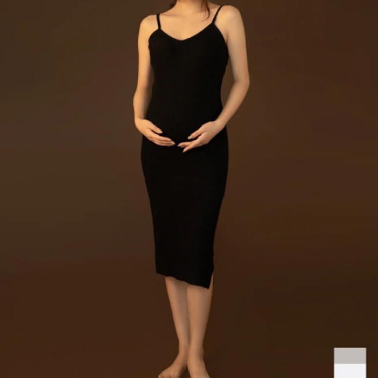 楽天市場】マタニティフォト ニットキャミソールワンピース ニット