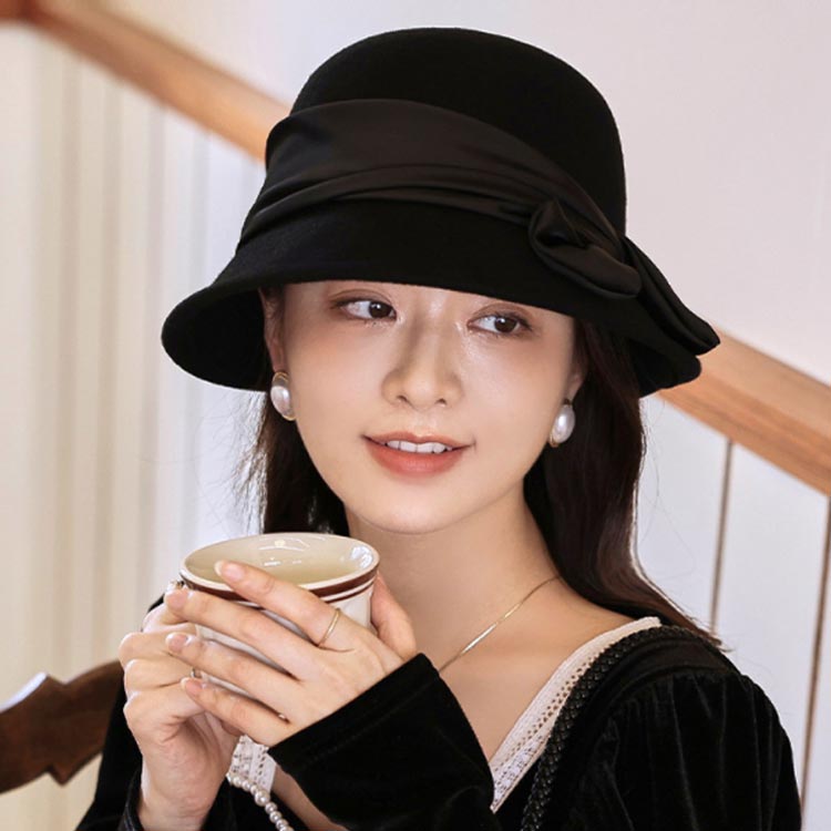 楽天市場】ウールハット ウール帽子 バケットハット レディース シルク