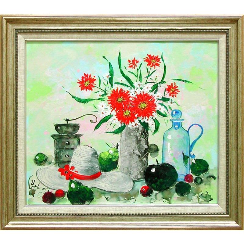 楽天市場】絵画 油絵 花のある静物 （加瀬洋子） 送料無料 【肉筆