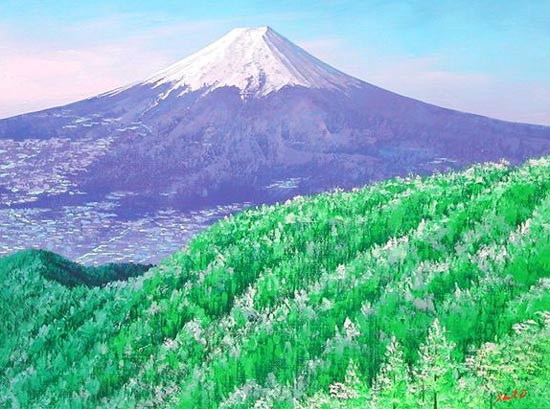楽天市場】絵画 油絵 富士 （佐藤俊男） 送料無料 【海・山】【肉筆