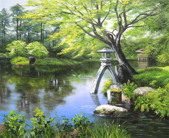 楽天市場】絵画 油絵 兼六園 F50号 （小池三郎） 送料無料 【肉筆