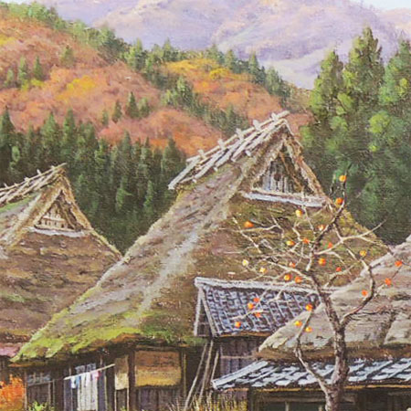 楽天市場】絵画 油絵 秋色京都美山 F20号 （猿渡一根） 送料無料 【海
