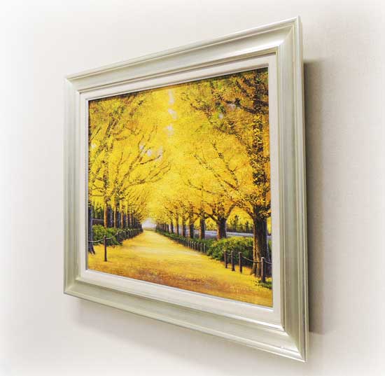 楽天市場】絵画 油絵 神宮外苑いちょう並木 F30号 （木村由記夫） 送料