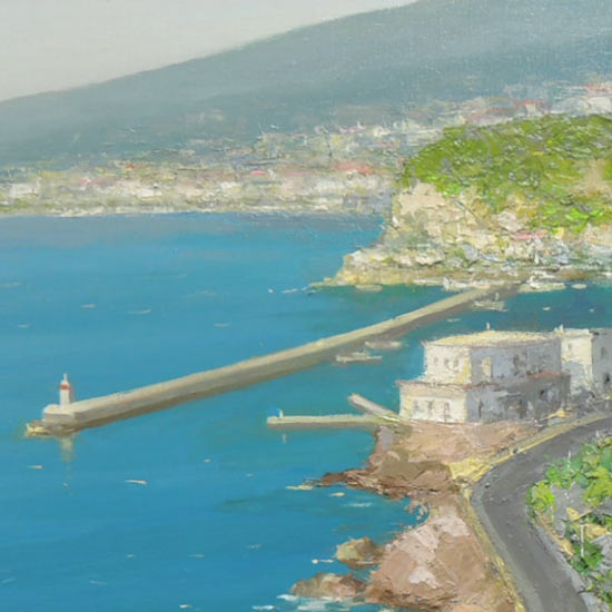 楽天市場】絵画 油絵 コートダジュール フランス F30号 （春野修一