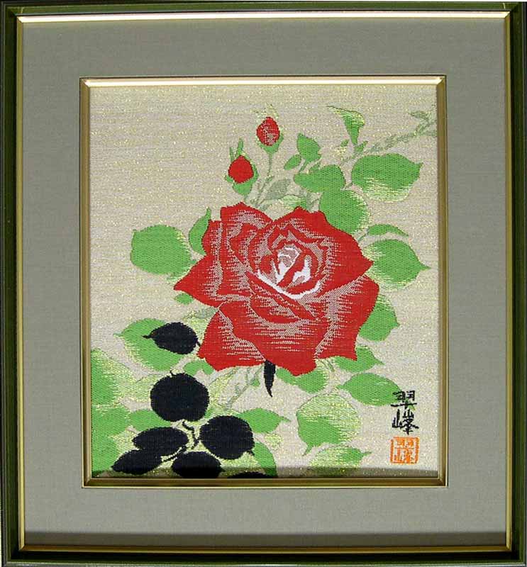 楽天市場】絵画（色紙額） 赤い薔薇 （吉村翠峰） 送料無料 : 掛け軸