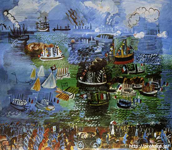 楽天市場】デュフィ 絵画 ル・アーヴルの水の祭 P10号 送料無料 【複製