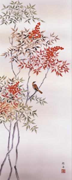 楽天市場】掛け軸 四季花鳥揃 (長江桂舟) 送料無料 掛軸 : 掛け軸