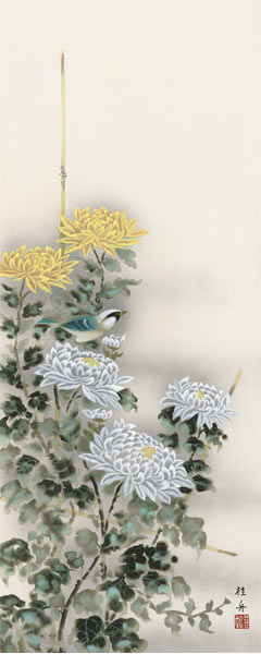 楽天市場】掛け軸 四季花鳥揃 (長江桂舟) 送料無料 掛軸 : 掛け軸