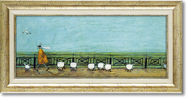 親子で散歩額縁入り絵画