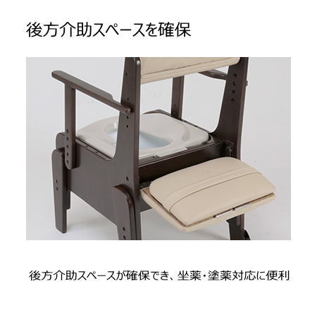 楽天市場】家具調ポータブルトイレ 座楽 ベーシック ソフト便座 PN