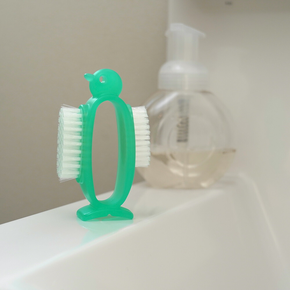 楽天市場】アズマ公式 ネイル ケア ペンギン グリーン 手洗い ブラシ