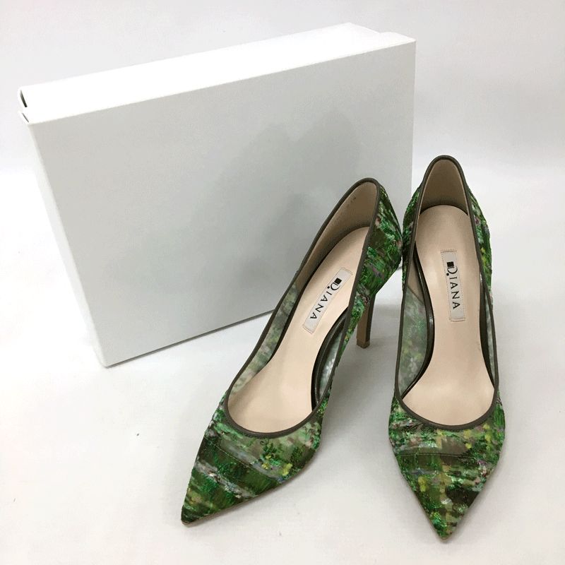楽天市場】【中古】《美品》DIANA ダイアナ 刺繍パンプス 絵画シリーズ