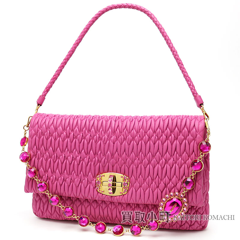 楽天市場】【美品】ミュウミュウ 【MIUMIU】 ナッパ クリスタル 2WAY