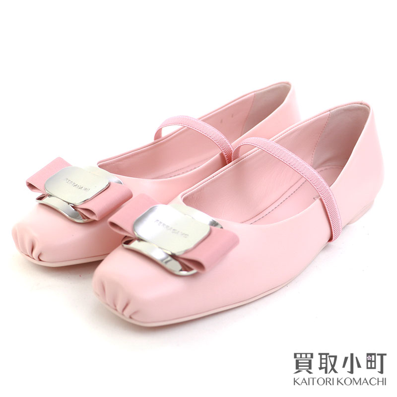 楽天市場】フェラガモ フラットシューズ（カラーピンク）（パンプス